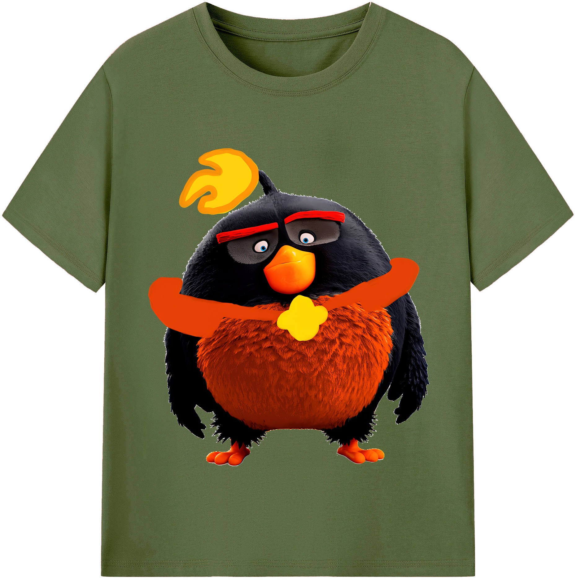 （画像用） Angry Birds アングリーバード 綿100％半袖Tシャツ（フロントプリント）